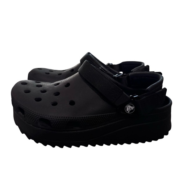 Crocs Classic Platform hiker xscape Clogs Black Women’s Chunky Sandals women’s 8 - Picture 2 of 9